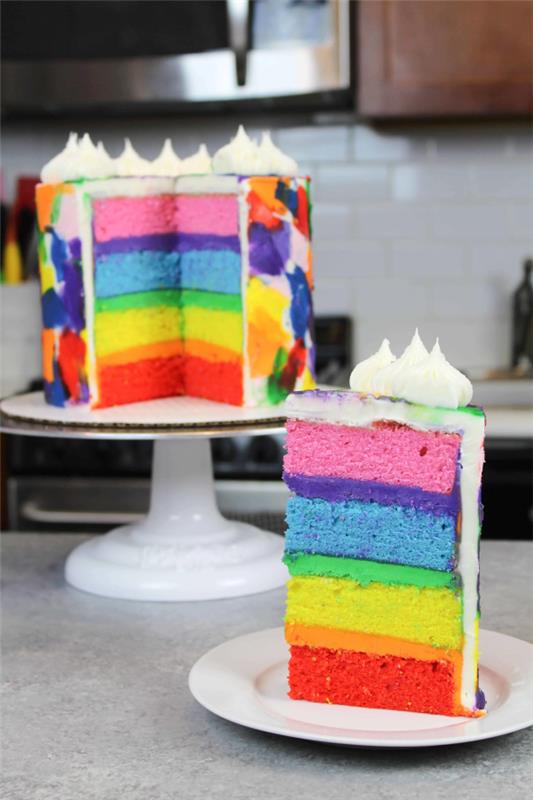 Πολύχρωμες και νόστιμες ιδέες συνταγής κέικ ουράνιου τόξου ουράνιο τόξο πολύχρωμες πολύχρωμες νόστιμες
