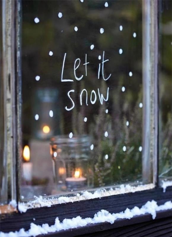 Tinker παράθυρα εικόνες για τα Χριστούγεννα - απλά γράψτε μαγικές ιδέες και οδηγίες στο παράθυρο diy