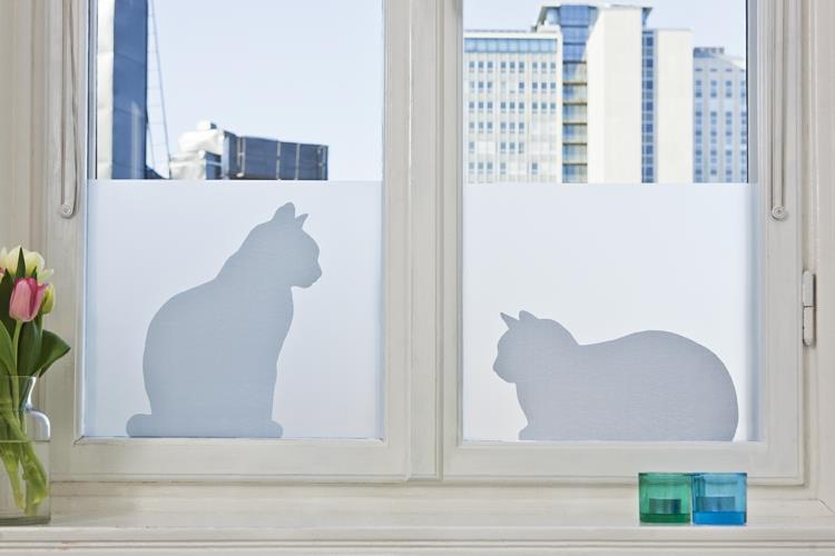 Ταινία παραθύρου αδιαφανές παράθυρο φιλμ οθόνης γάτας μοτίβο