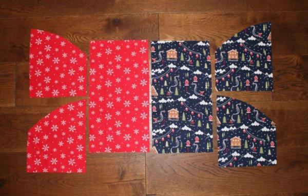 Ράψτε τις δικές σας γιορτινές τσάντες μαχαιροπίρουνα για τα Χριστούγεννα Οδηγίες βήμα προς βήμα Step1