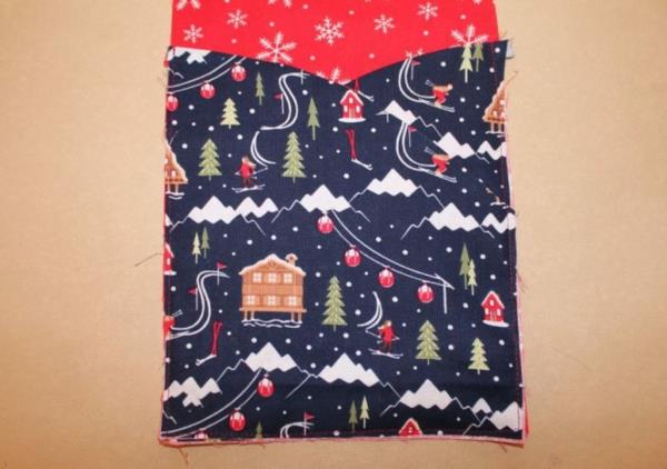 Ράψτε τις δικές σας γιορτινές τσάντες μαχαιροπίρουνα για τα Χριστούγεννα Οδηγίες βήμα προς βήμα Step5