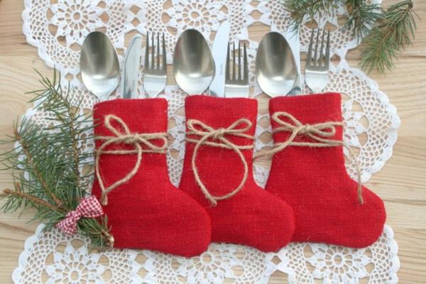 Εορταστικές τσάντες μαχαιροπίρουνα για τα Χριστούγεννα ράψτε μόνοι σας κάλτσες