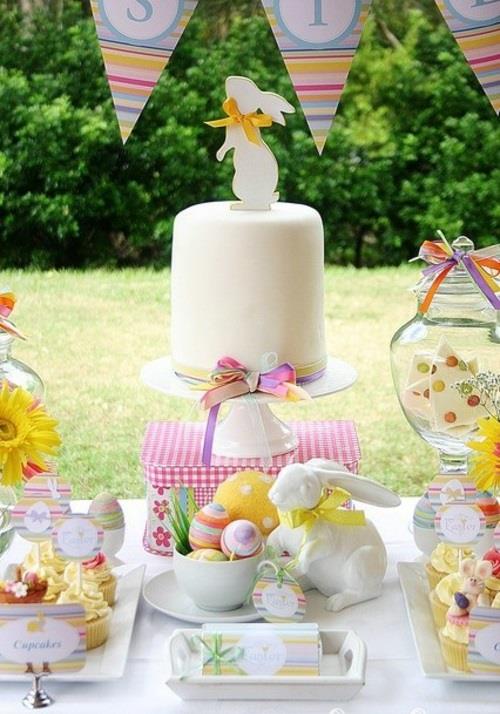 Εορταστικές ιδέες διακόσμησης για κέικ πάρτι στον κήπο του Πάσχα