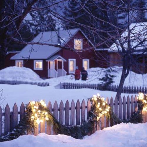 Φωτισμός κήπου για χριστουγεννιάτικο χιόνι φράχτη κήπου Χριστουγέννων