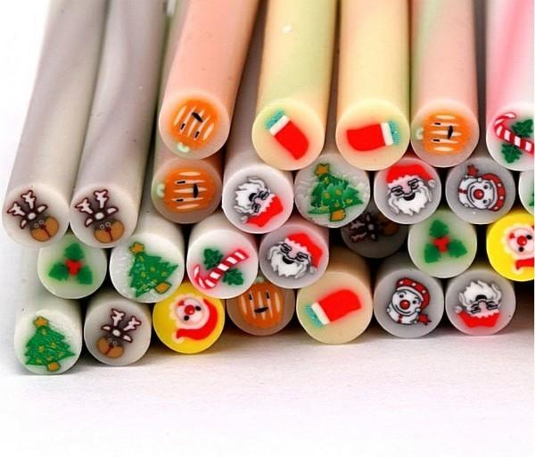 Fimo ιδέες DIY Χριστουγεννιάτικες διακοσμήσεις φτιάξτε μοτίβα μόνοι σας