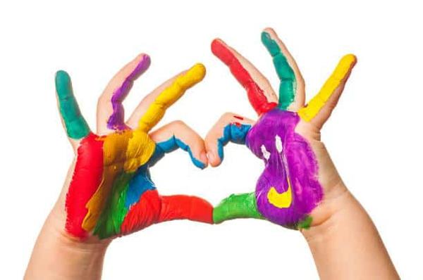 Τα χρώματα των δακτύλων δημιουργούν τα χρώματα των δακτύλων για τα παιδιά