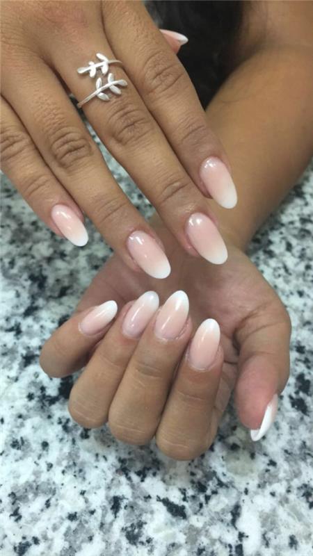 Fingernails baby boomer nails λευκό ροζ νέο σχέδιο νυχιών