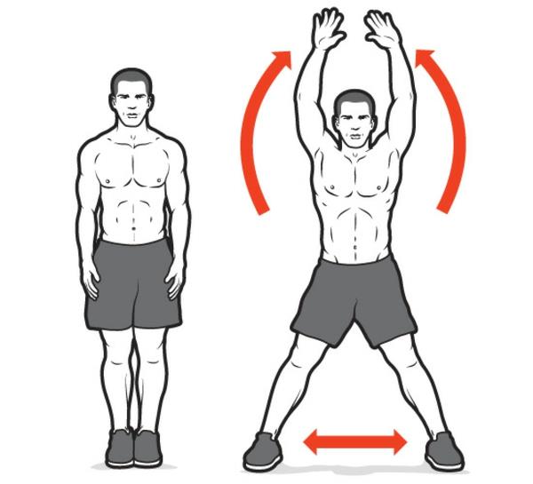 Ασκήσεις γυμναστικής για το σπίτι 10 καλύτερες ασκήσεις για άνδρες Jumping Jack