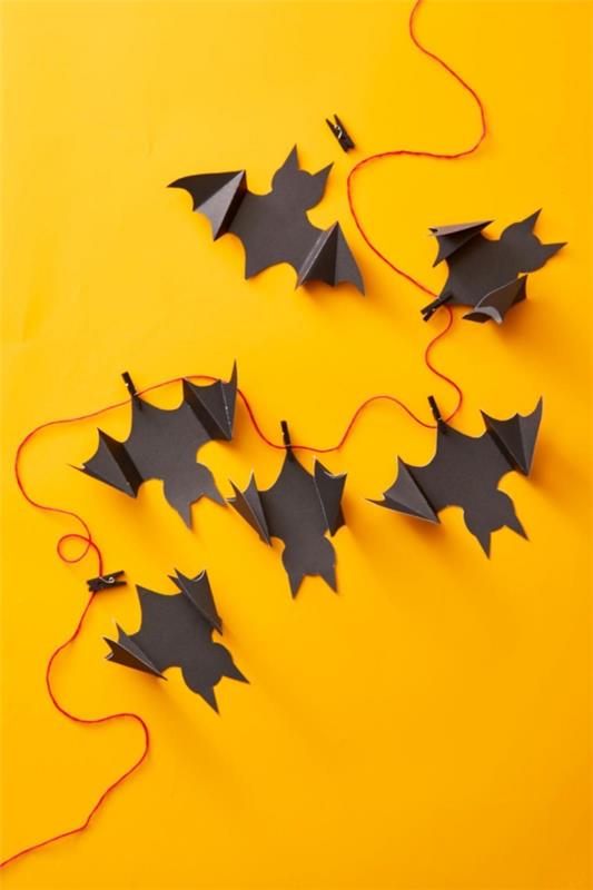 Φτιάξτε νυχτερίδες με παιδιά για το Halloween - 50 μαγευτικές ιδέες και οδηγίες DIY γιρλάντα χάρτινες νυχτερίδες
