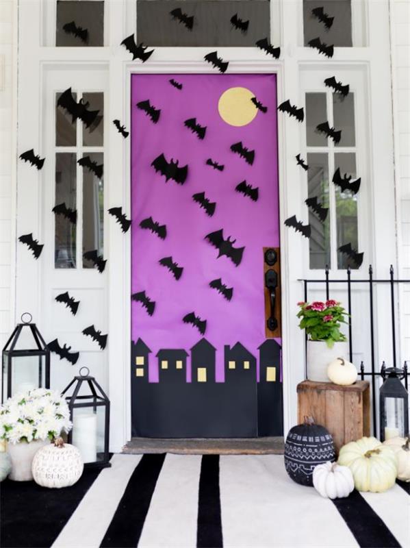 Μπαταρία νυχτερίδας με παιδιά για Απόκριες - 50 μαγευτικές ιδέες και οδηγίες ιδέες διακόσμησης εισόδου χαρτί