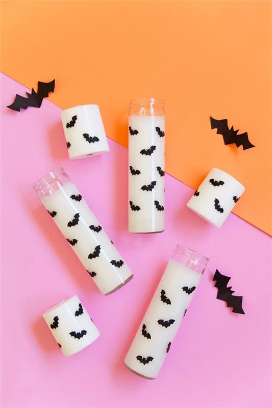 Bat tinker με παιδιά για το Halloween - 50 μαγευτικές ιδέες και οδηγίες κεριά deco bats halloween
