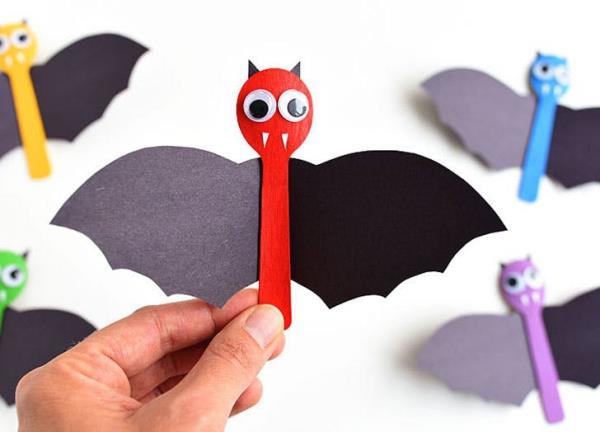 Μπαταρία νυχτερίδας με παιδιά για Απόκριες - 50 μαγευτικές ιδέες και οδηγίες παιδικά παιχνίδια διακόσμηση κουταλιού