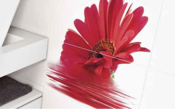 Μπάνιο μπάνιο εικόνες πλακάκια λουλούδια κολλητική ταινία