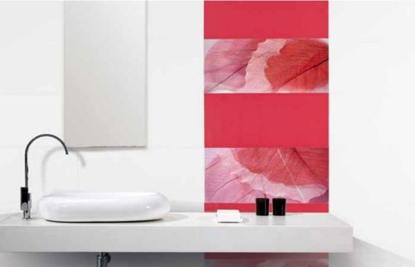 Πλακάκια μπάνιου μπάνιου εικόνες σχεδίου κόκκινο λευκό