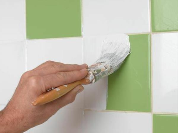 Λάκα πλακιδίων χρώματα τοίχου λευκό πράσινο