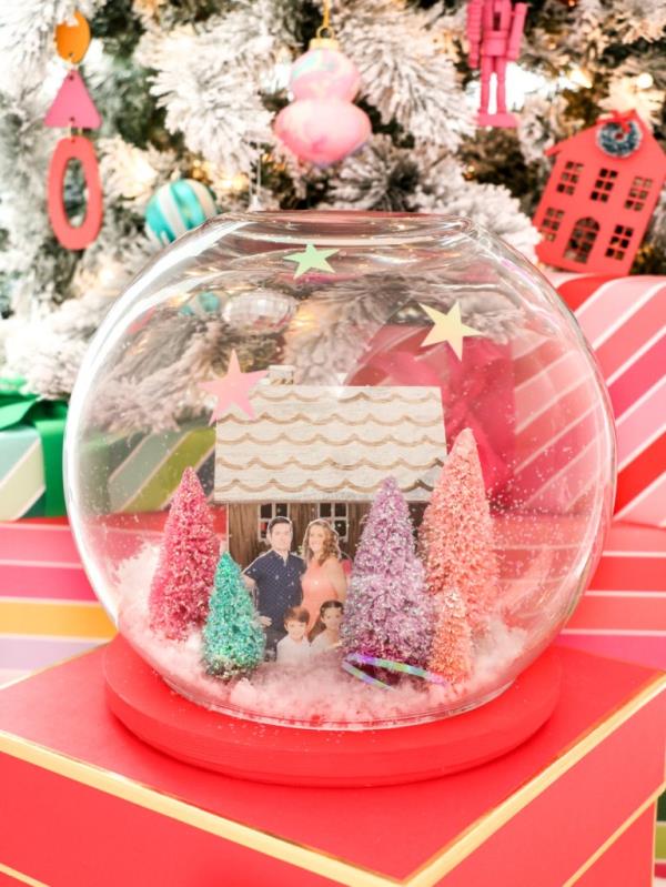 Tinker φωτογραφικά δώρα για τα Χριστούγεννα - δημιουργικές ιδέες και οδηγίες οικογενειακά δώρα snow globe diy ιδέες