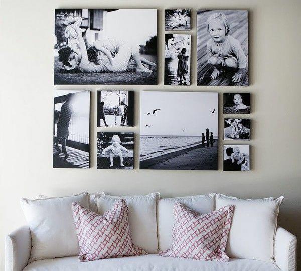 Φτιάξτε μόνοι σας φωτογραφίες σε καμβά, καναπέ με κολάζ φωτογραφιών