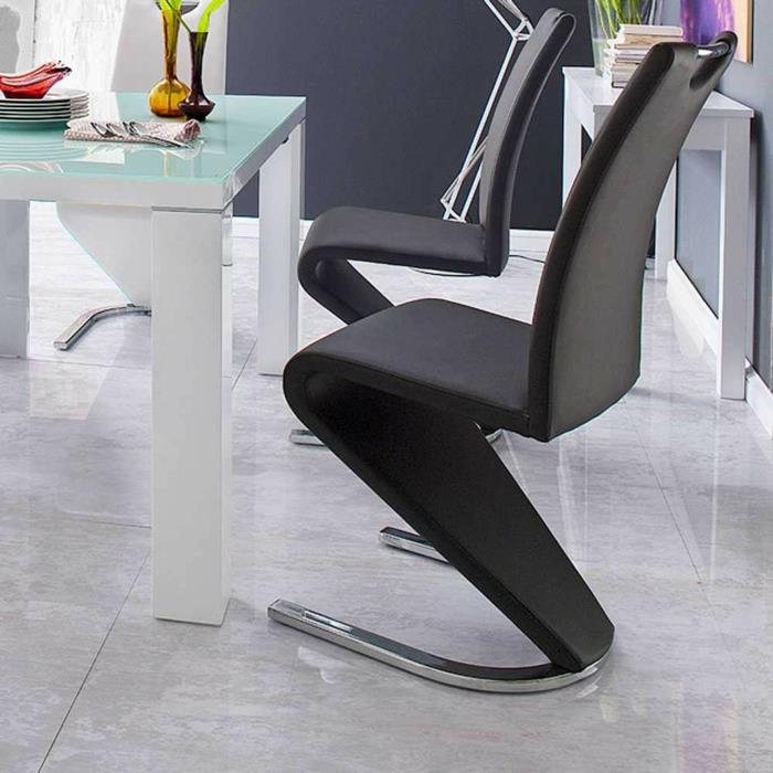 Καρέκλες με πρόβολο Καρέκλες σχεδιαστών Fabrica σε μαύρο χρώμα