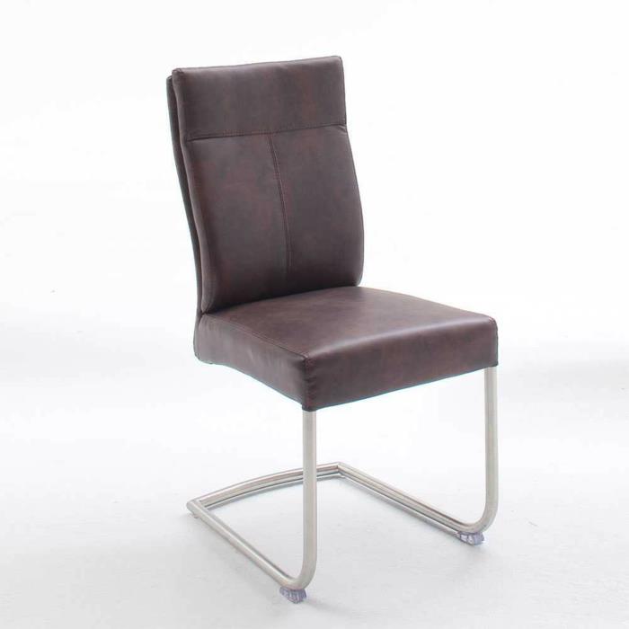 Καρέκλες με πρόβολο Καρέκλες σχεδιαστών Loprossa σε σκούρο καφέ χρώμα