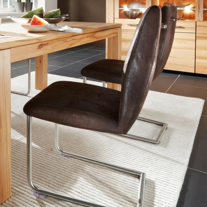 Καρέκλες Cantilever Designer καρέκλες αντίκες Jerome καφέ