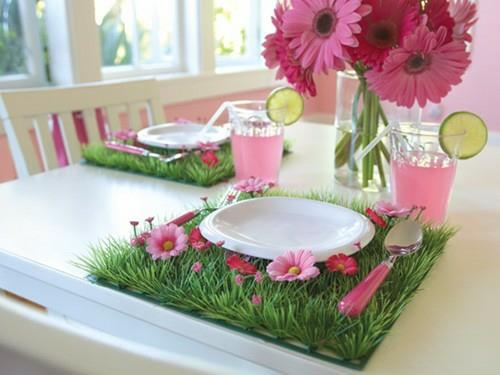 Φρέσκα διακοσμητικά τραπεζιού για το Πασχαλινό γλάστρα ροζ τεχνητά λουλούδια