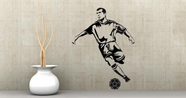 Αυτοκόλλητο ποδοσφαίρου στο σπίτι φίλαθλοι ποδοσφαίρου αυτοκόλλητο τοίχου