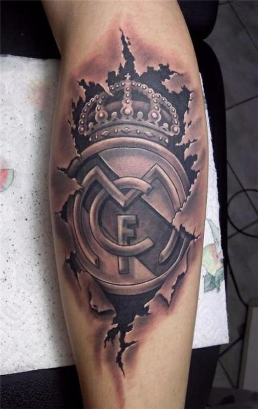 Ποδόσφαιρο τατουάζ εικόνες τατουάζ βραχίονα Ρεάλ Μαδρίτης