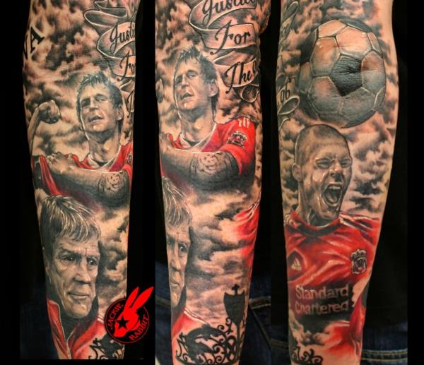 Ποδόσφαιρο τατουάζ τατουάζ εικόνες οπαδοί βραχίονα