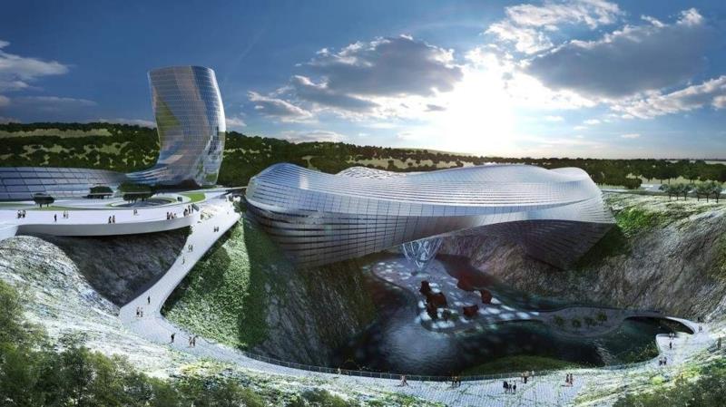 Futuristic Architecture Build and Live Dawang Mountain Resort China