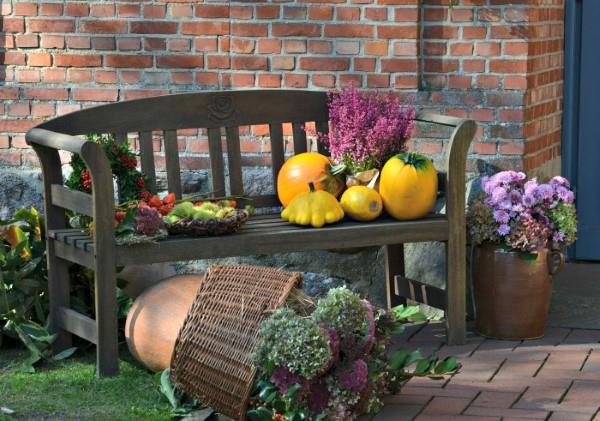 Διακοσμήστε τον πάγκο του κήπου - ιδέες και συμβουλές για μια μαγική αίσθηση κήπου ιδέες φθινοπώρου αποκριές