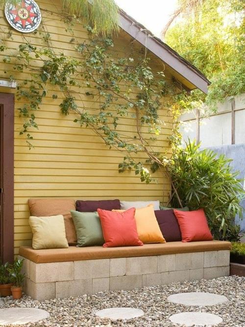 τσιμεντένιο πάγκο μαξιλαριού κήπου κατασκευασμένο μόνοι σας οδηγίες