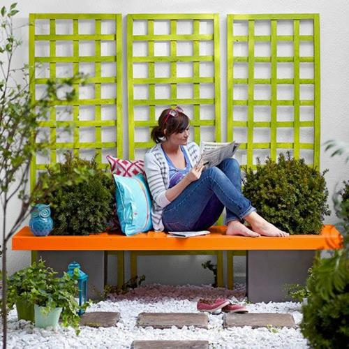 Φτιάξτε τον δικό σας πάγκο κήπου Οδηγίες πορτοκαλί κάθισμα