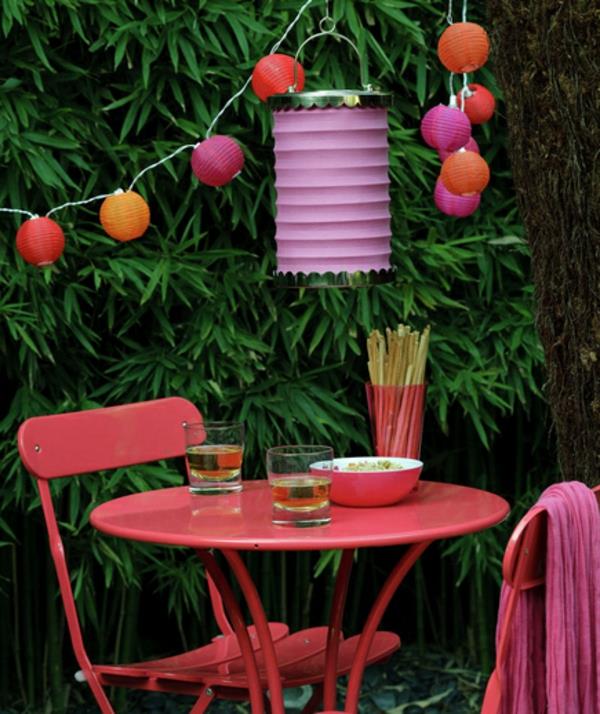 Φτιάξτε μόνοι σας διακοσμήσεις κήπου κόκκινα μοβ ροζ χρώματα