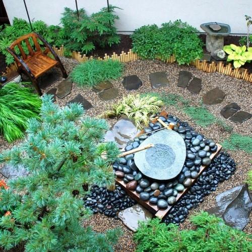 Ιδέες κήπου Σχεδιασμός κήπου Feng Shui στρογγυλές πέτρες το θηλυκό Yin