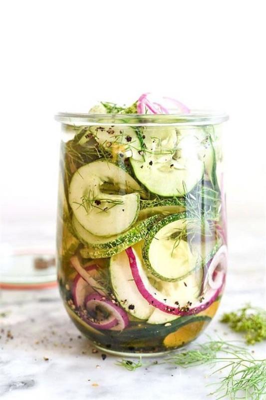 Garden Herbs Dill Mason Jar Κονσερβοποιημένα λαχανικά Αγγούρια