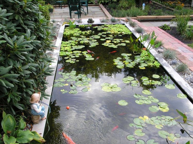 Λίμνη κήπου εικόνες από ιαπωνικές ιδέες κήπων λίμνη με φυτά νερού και ψάρια