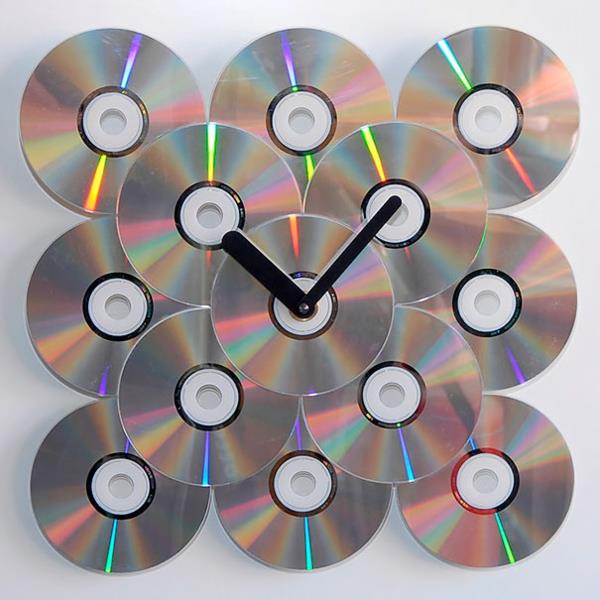 Μεταχειρισμένα cd και dvds diy projects χειροτεχνίες ιδέες ρολόι τοίχου