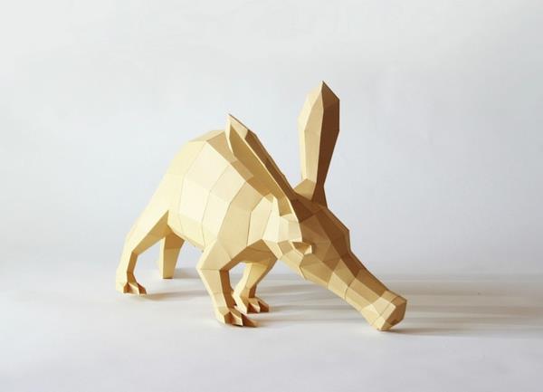 Γεωμετρικά σχήματα ζώων από χαρτί μακριά αυτιά