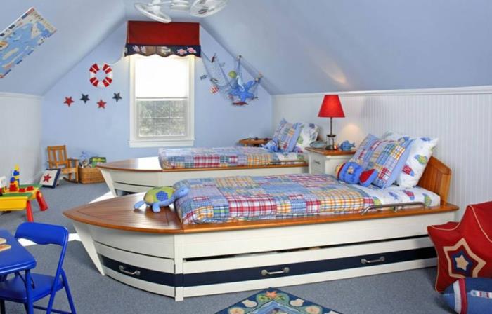 Σχεδιασμός παιδικού δωματίου τοίχου σχεδιασμός γραφείο ντουλάπα χαλί βάρκα