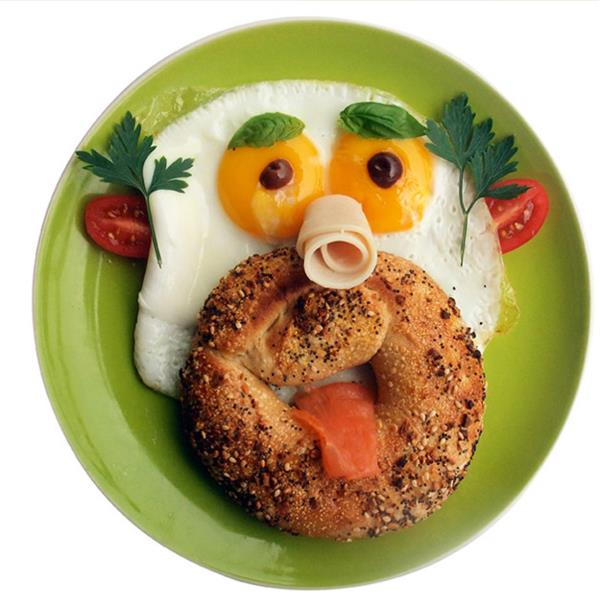 Ιδέες για υγιεινό πρωινό για παιδιά Αγγλικό πρωινό πρόσωπο
