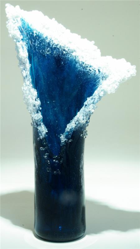 Γυάλινη τέχνη θαλάσσια διακόσμηση βάζα θαλασσινού αφρού Marsha Blaker Paul DeSomma