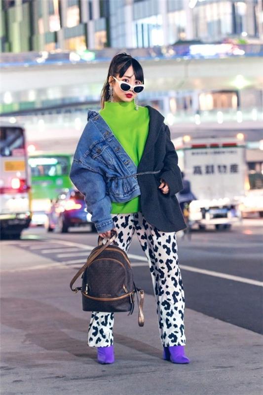 Πράσινο μπλε και μαύρο - τάσεις της μόδας street fashion