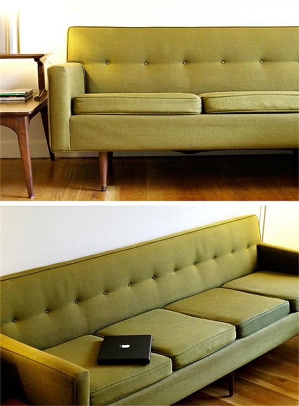 Πράσινοι καναπέδες πτυσσόμενο κάθισμα