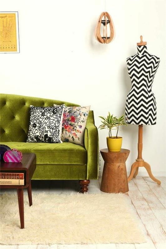 Πράσινοι καναπέδες με μοτίβο chavron για γυναίκες