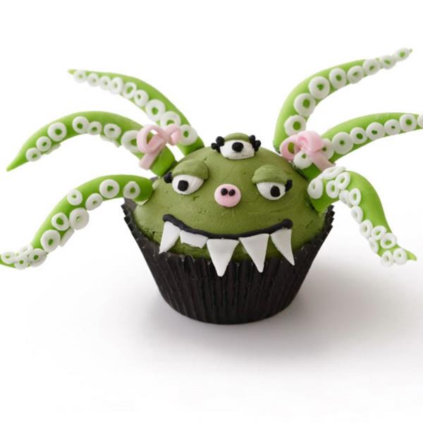 Τρομακτικά muffins που ψήνουν αποκριάτικα γλυκά cupcakes εξωγήινα