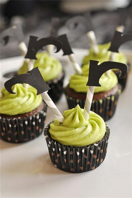 Akingήσιμο muffins τρόμου πράσινα cupcakes αρτοσκευάσματα