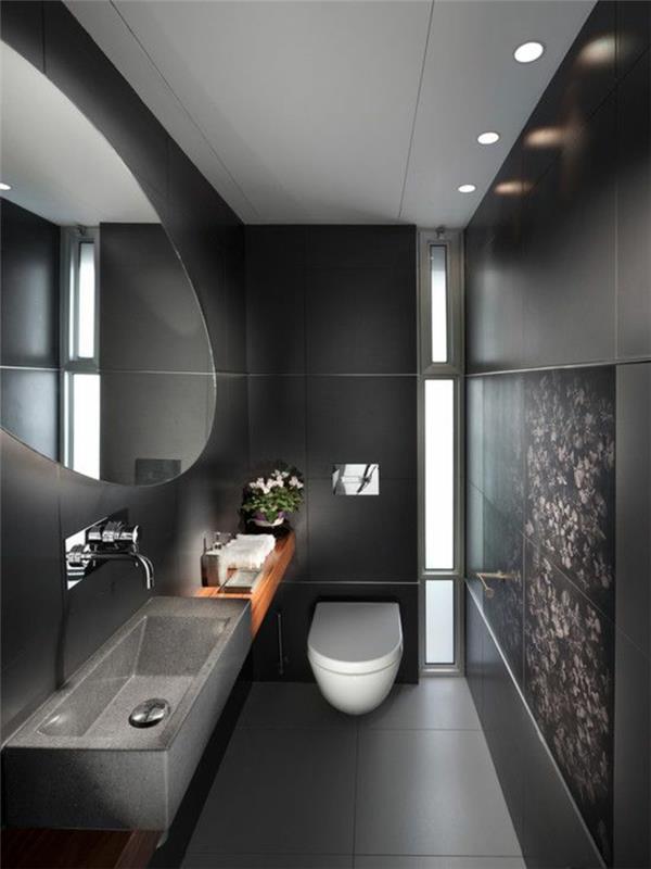 Οι τουαλέτες επισκεπτών σχεδιάζουν πλακάκια μπάνιου με συγκεκριμένη εμφάνιση
