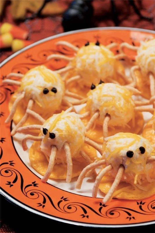 Αποκριάτικα παιδικά σνακ για βρώσιμες αράχνες αποκριάτικου φαγητού