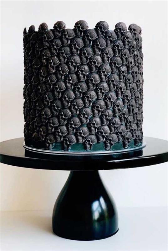 Κέικ αποκριών - υπέροχο κέικ μόνο μαύρο