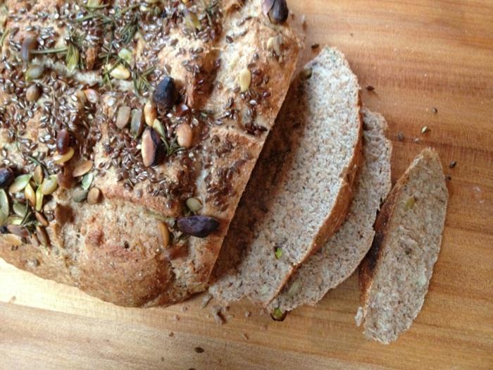 Breadωμί φουντουκιού, γλυκοπατάτες, μπανάνες, πολύσπορα, περισσότερο καρύδι